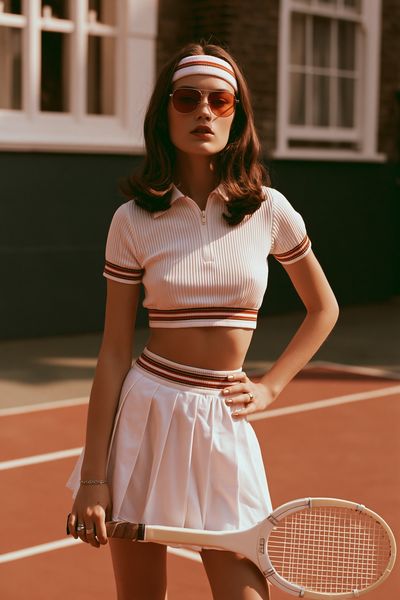 Retro Tennis Portrait Poster.
