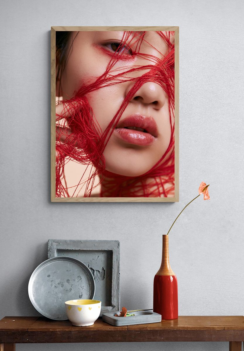 Red Thread Portrait Poster. — room view 3