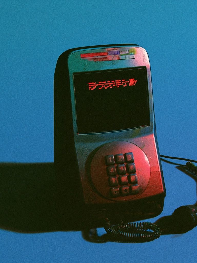 Retro Payphone Neon Poster. poster — photography art