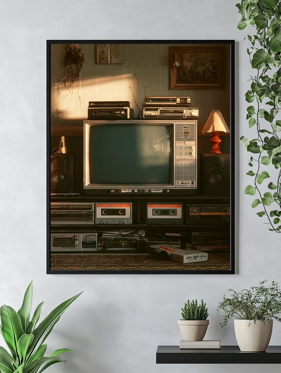 Retro Living Room TV Poster. — room view 4