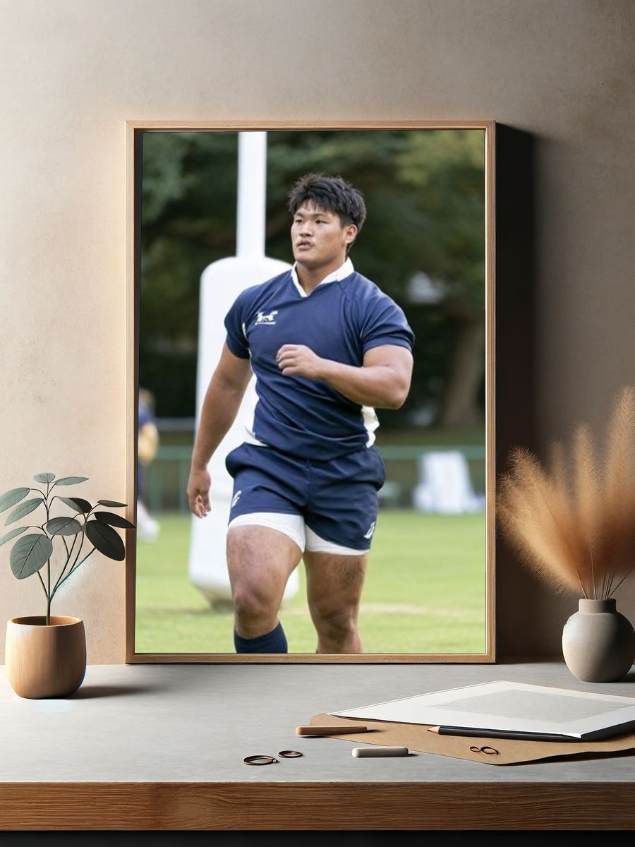Rugby Player Action Photography Poster. — room view 2