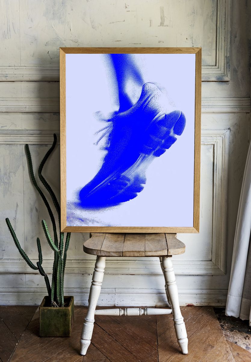 Dynamic Running Shoe — Illustration Print. — room view 1