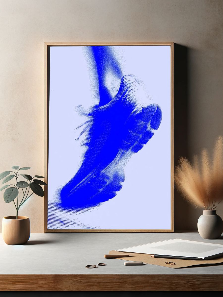 Dynamic Running Shoe — Illustration Print. — room view 2