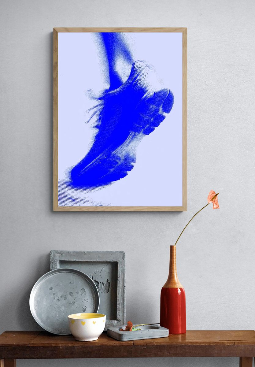 Dynamic Running Shoe — Illustration Print. — room view 3