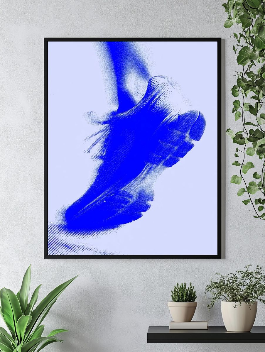 Dynamic Running Shoe — Illustration Print. — room view 4