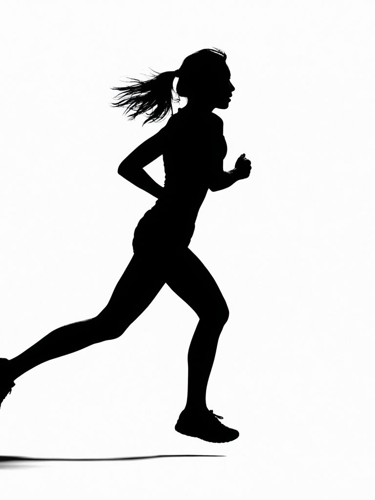 Running Woman Silhouette Poster. poster — photography art