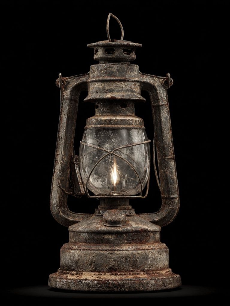 Rustic Lantern Still Life Poster. poster detail