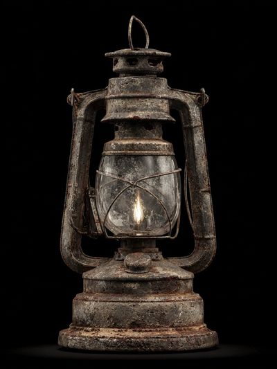 Rustic Lantern Still Life Poster. poster