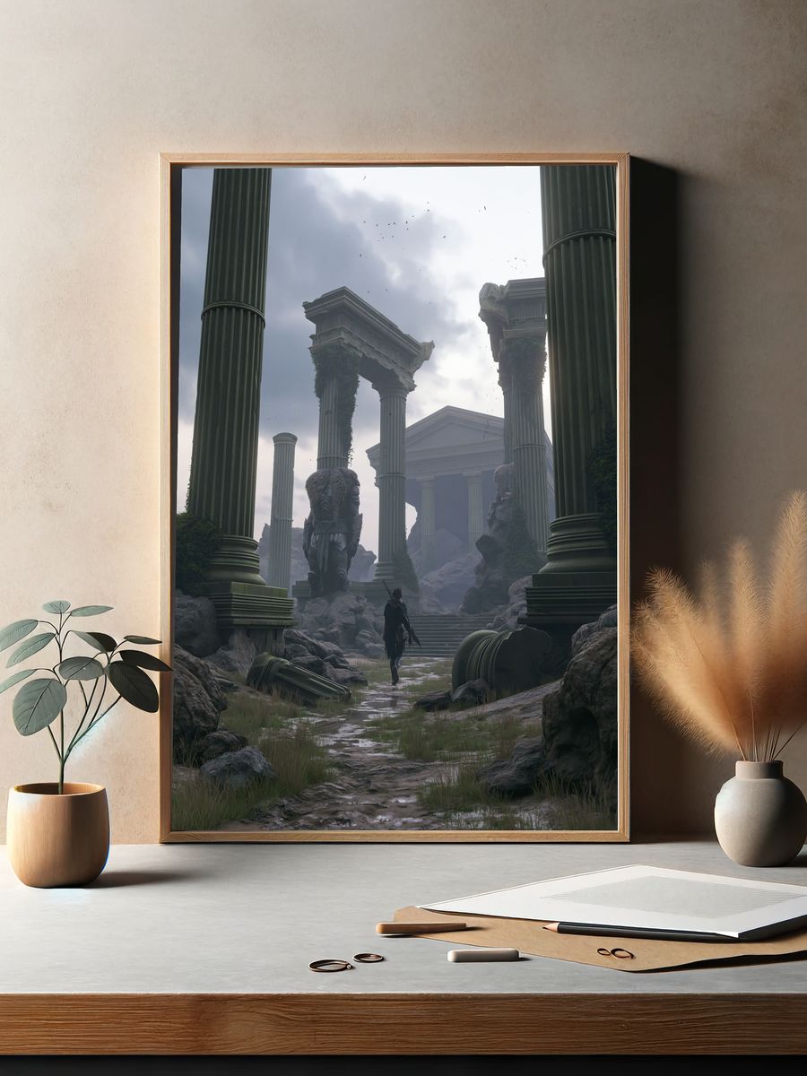 Ruined Temple Fantasy Poster. — room view 2