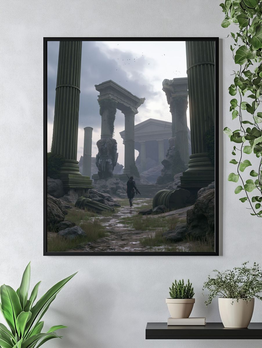 Ruined Temple Fantasy Poster. — room view 4
