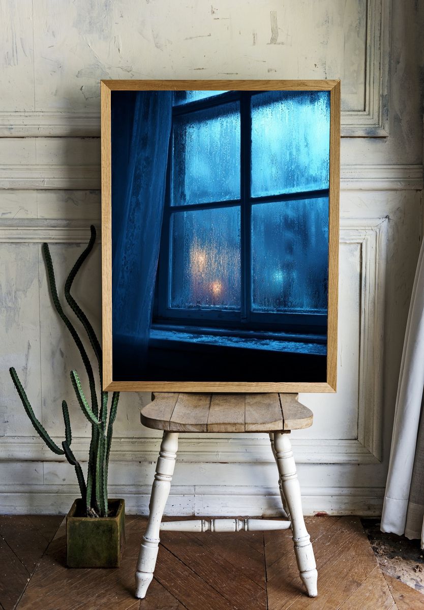 Rainy Window — Photography Print. — room view 1