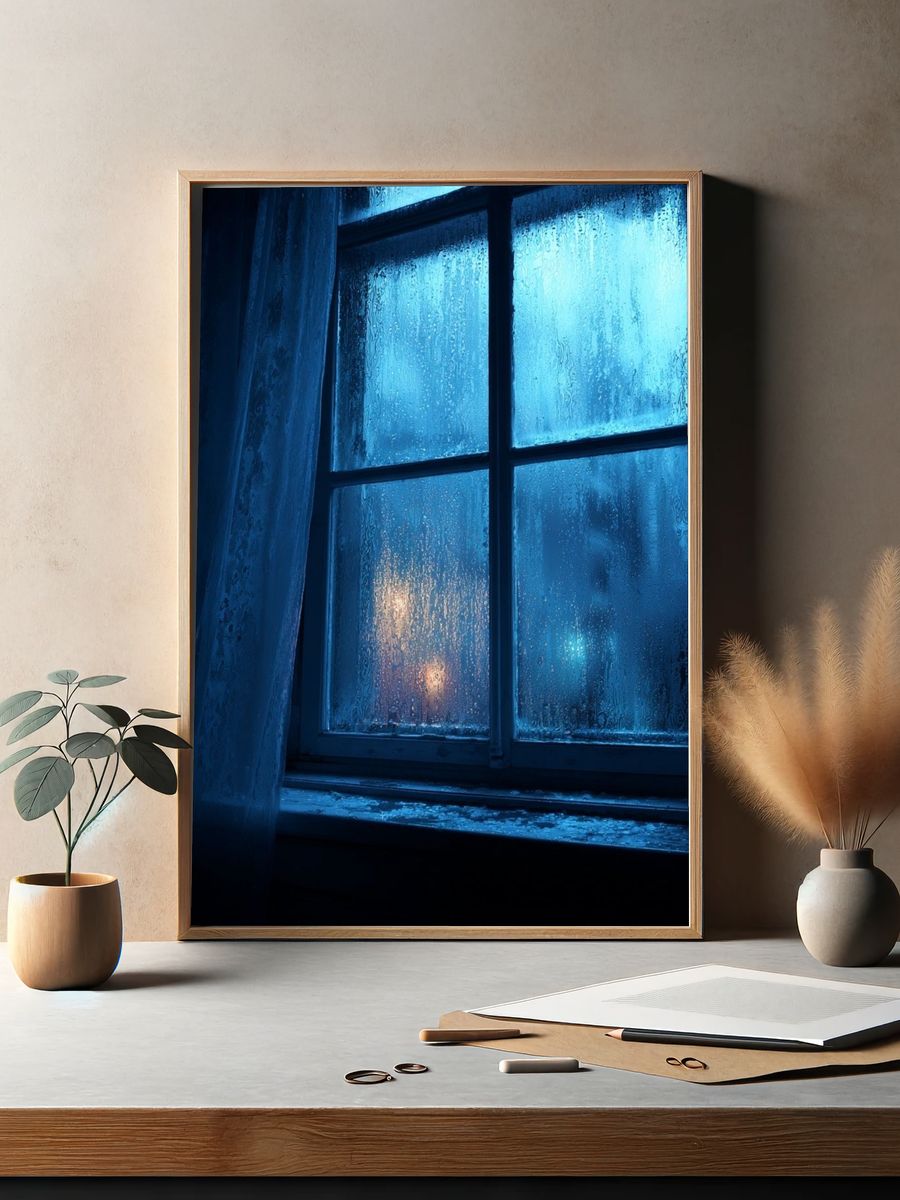 Rainy Window — Photography Print. — room view 2