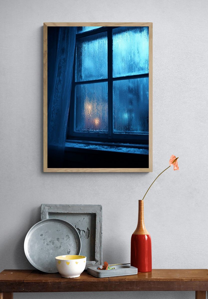 Rainy Window — Photography Print. — room view 3