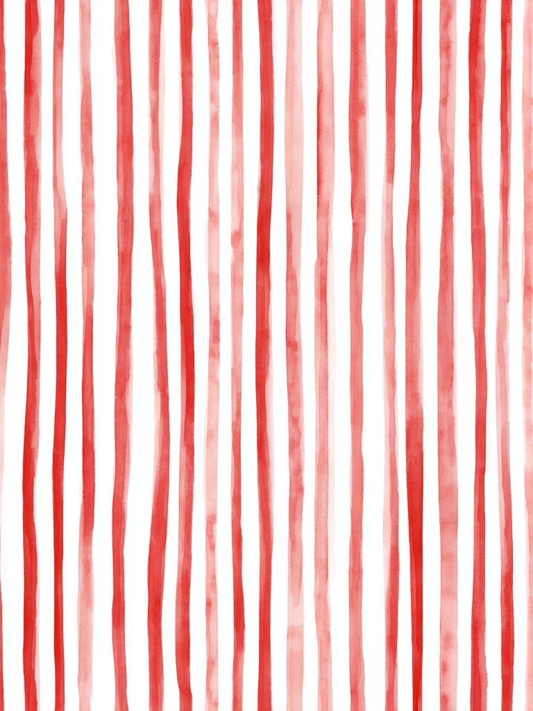 Red Striped Watercolor Pattern Poster. poster detail