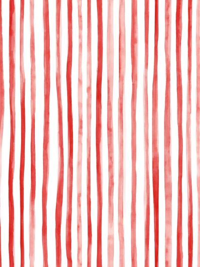 Red Striped Watercolor Pattern Poster. poster