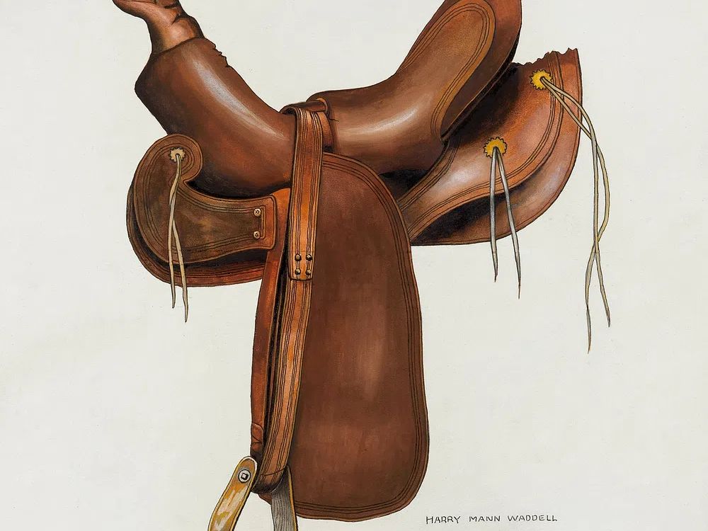 Equestrian Saddle — Vintage Print. poster detail