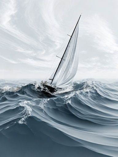 Sailing Through Waves Photography Poster. poster — photography art