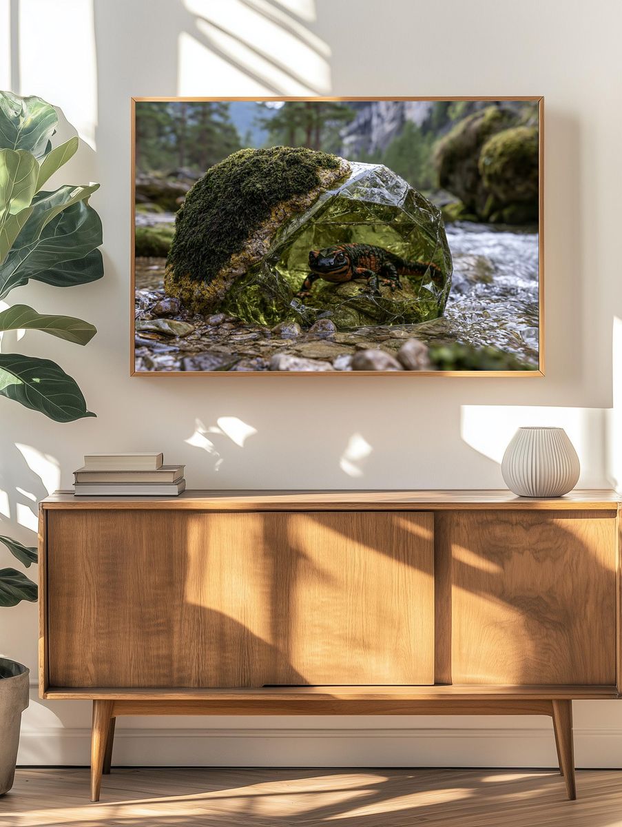 Salamander in Crystal Cave Poster. — room view 3