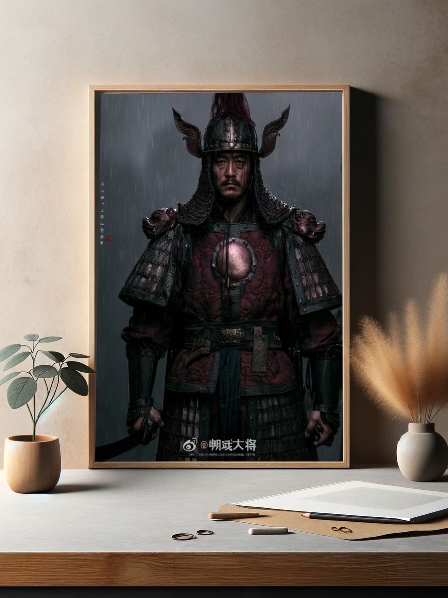 Samurai Warrior Portrait Poster. — room view 2