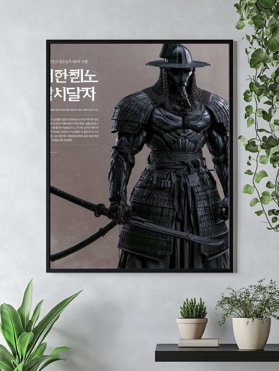 Samurai Warrior Portrait Poster. — room view 4