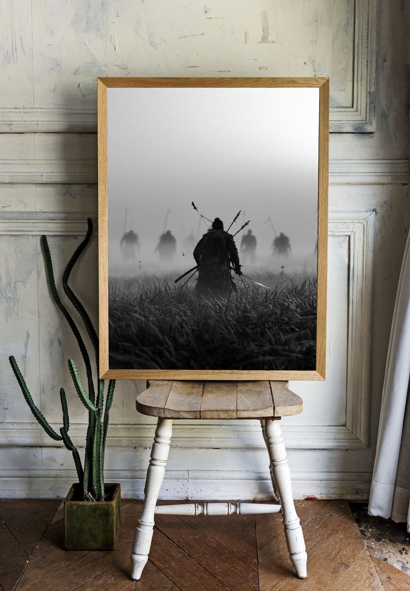Samurai Mist Field Photography Poster. room preview