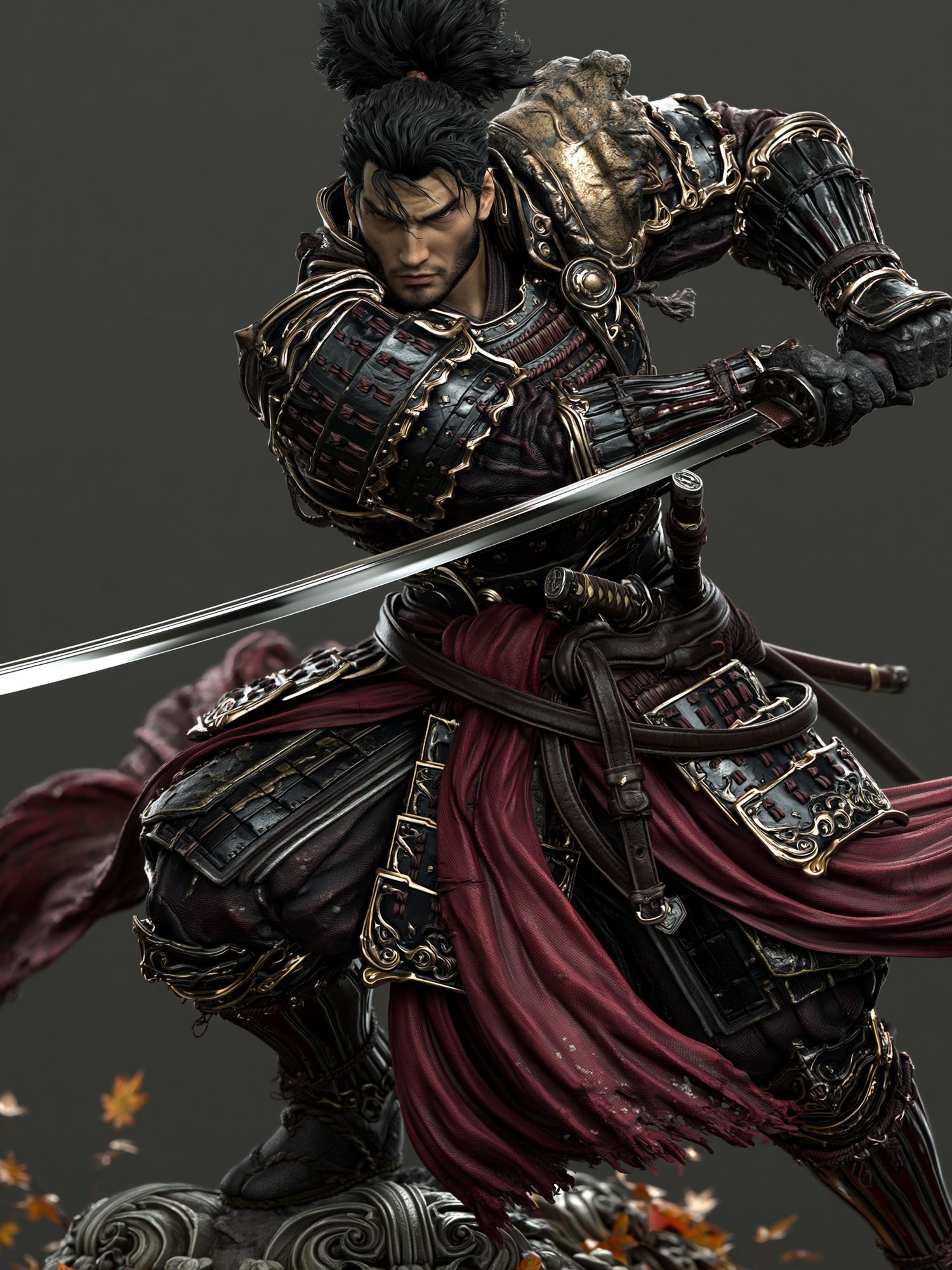 Samurai Warrior Digital Art Poster. poster detail