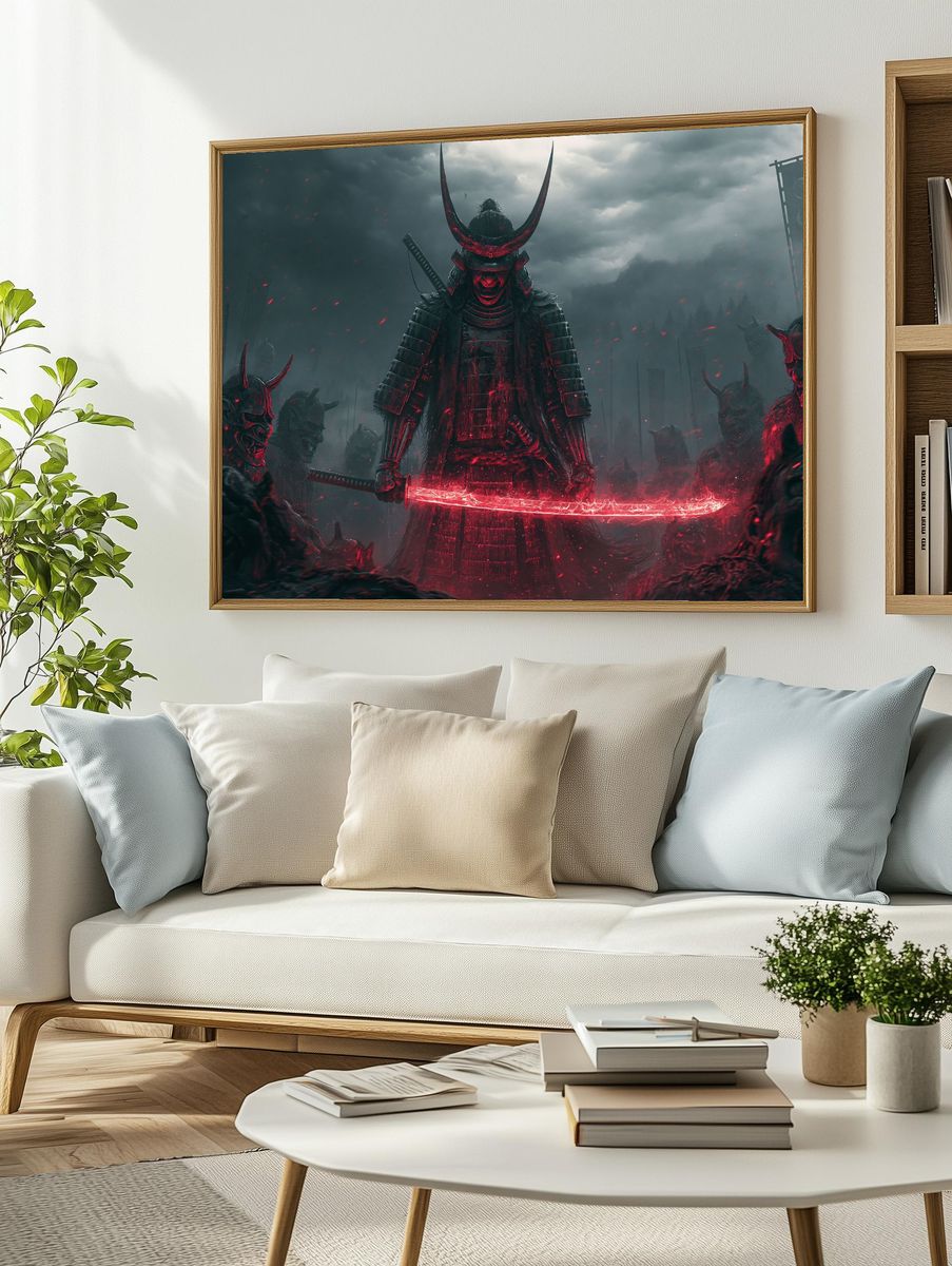 Demonic Samurai Battle Poster. — room view 2