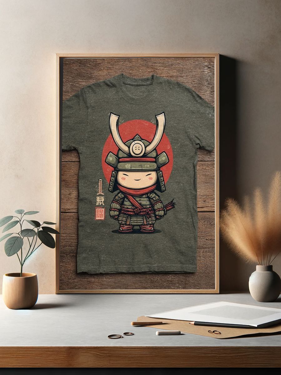 Cute Samurai Character — Illustration Print. — room view 2