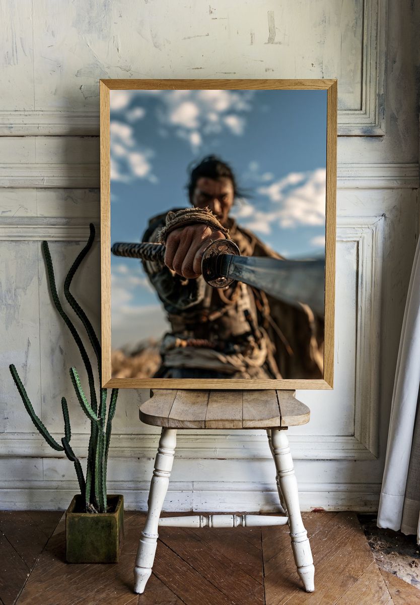 Samurai Sword Duel Photography Poster. — room view 1