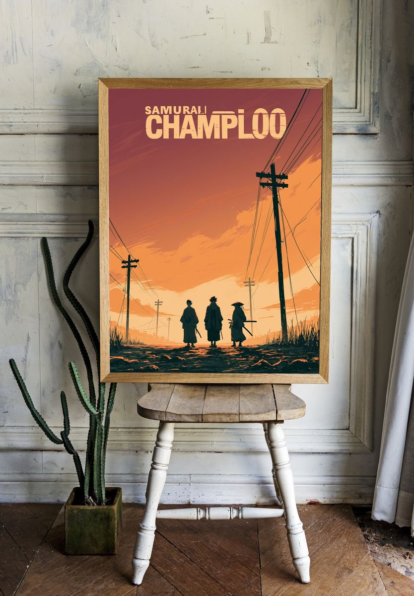 Samurai Champloo Anime Poster. — room view 1