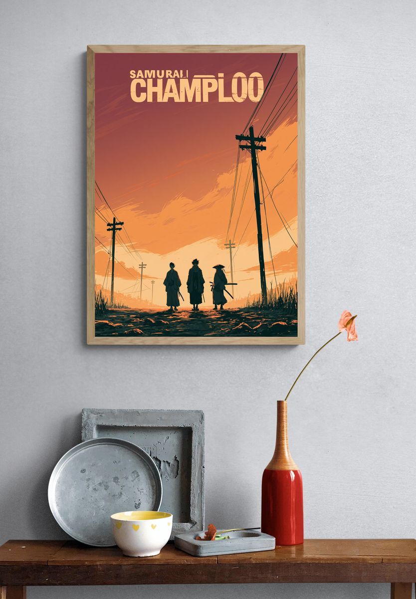 Samurai Champloo Anime Poster. — room view 3