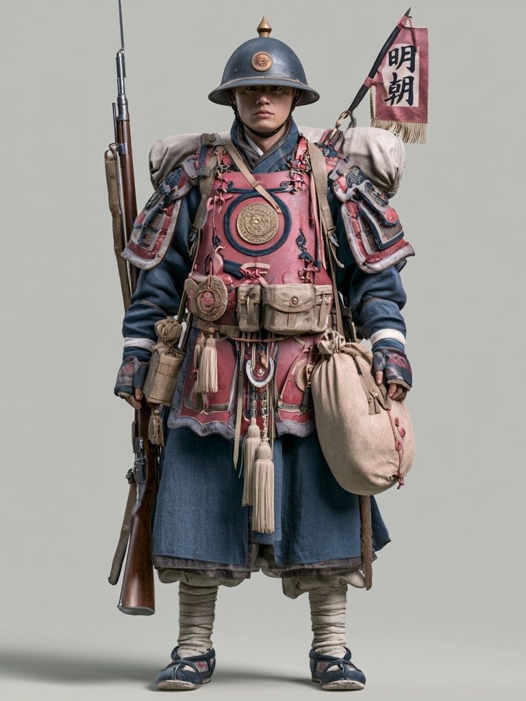 Samurai Warrior Portrait Print. poster detail