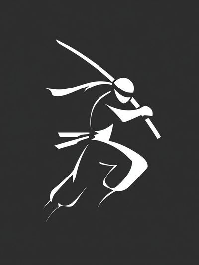 Samurai Silhouette Minimalist Poster. poster