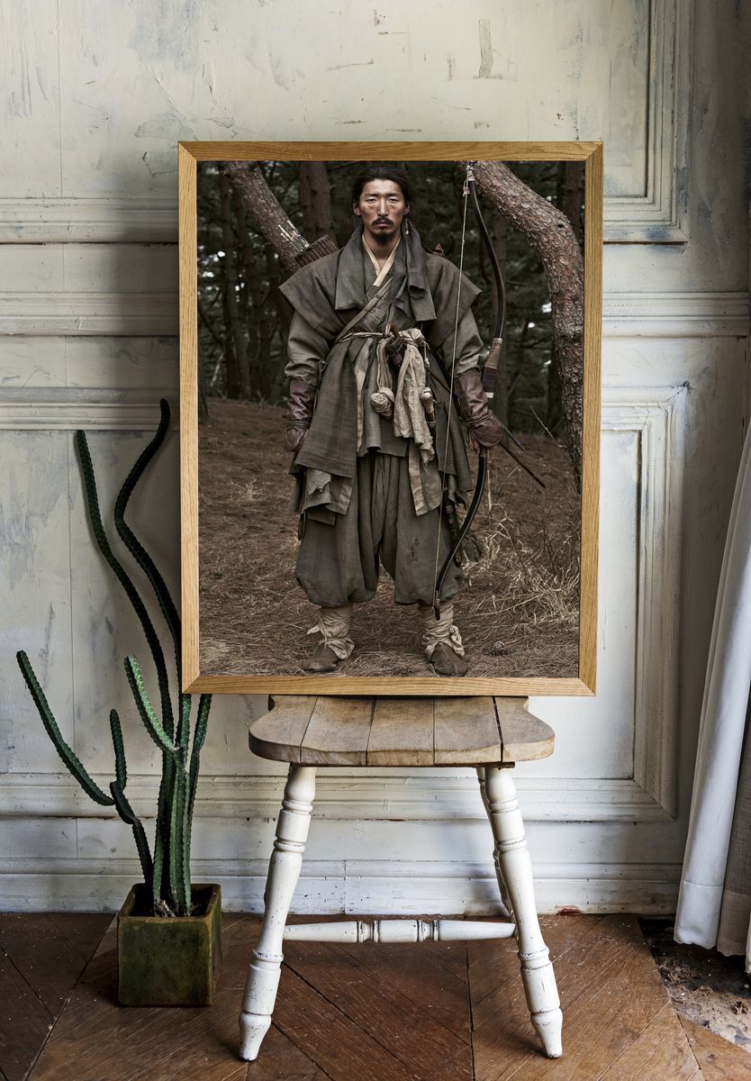 Samurai Archer Portrait Print. — room view 1