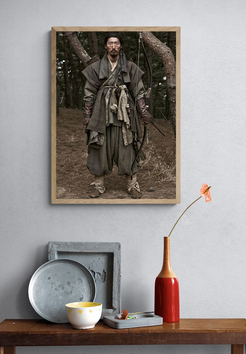 Samurai Archer Portrait Print. — room view 3