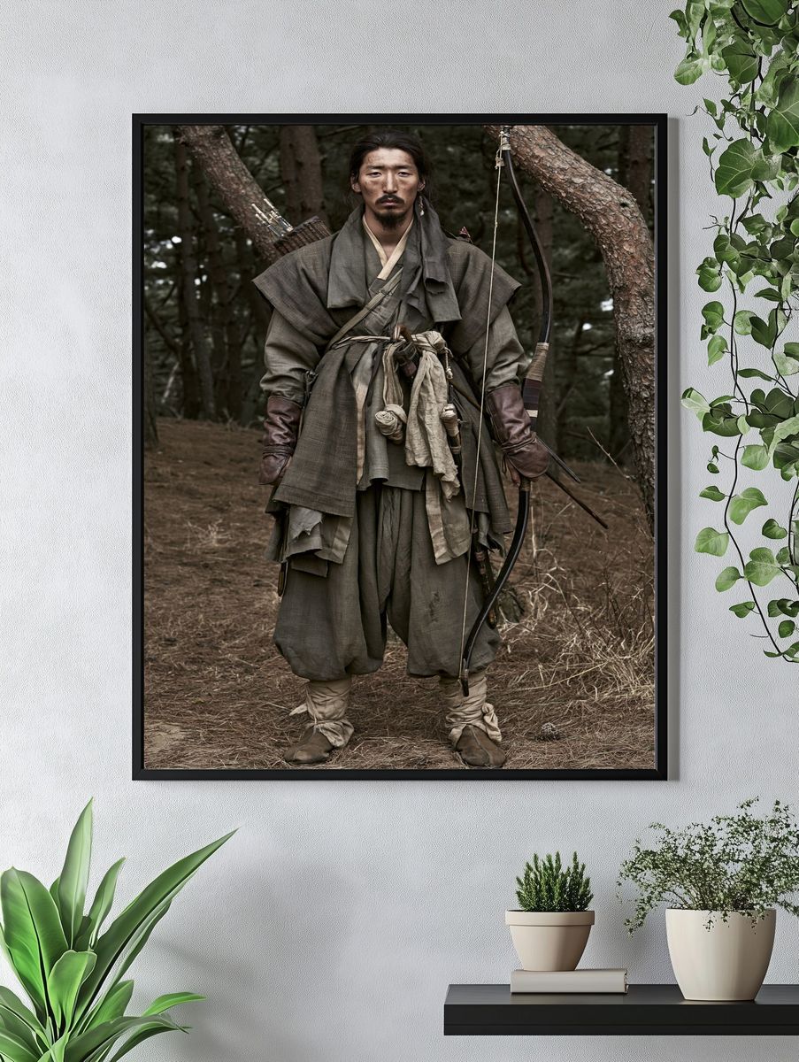 Samurai Archer Portrait Print. — room view 4