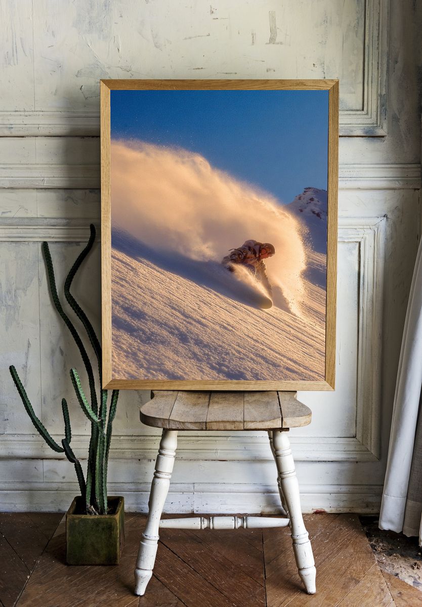 Snowboarder in Action — Photography Print. — room view 1