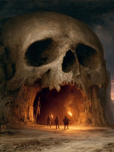 Skull Cave Adventure Print. poster