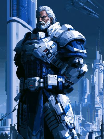 Cyberpunk Sentinel — Sci-Fi Print.