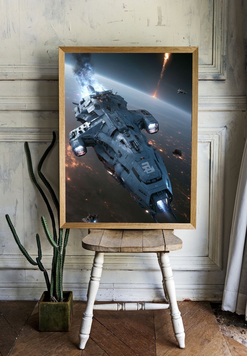 Sci-Fi Battle Cruiser Poster. — room view 1