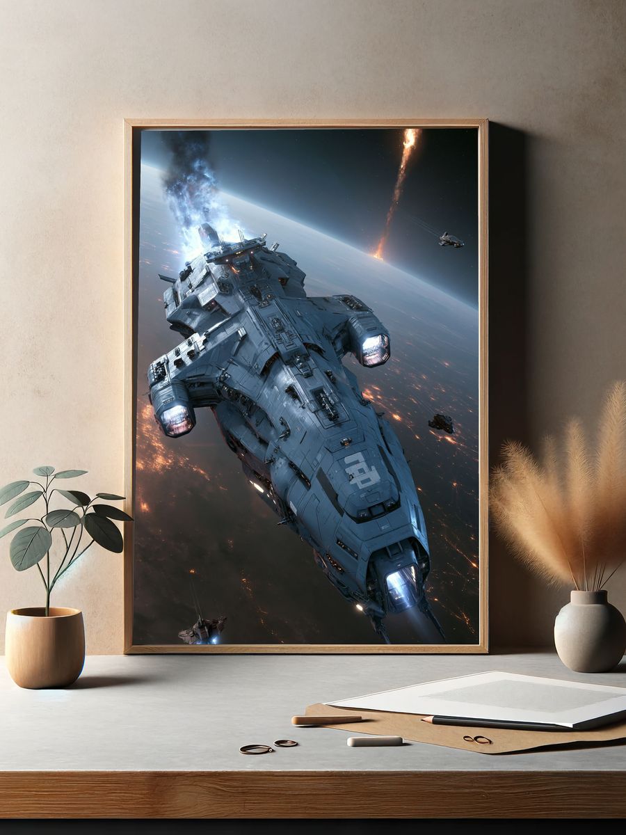 Sci-Fi Battle Cruiser Poster. — room view 2