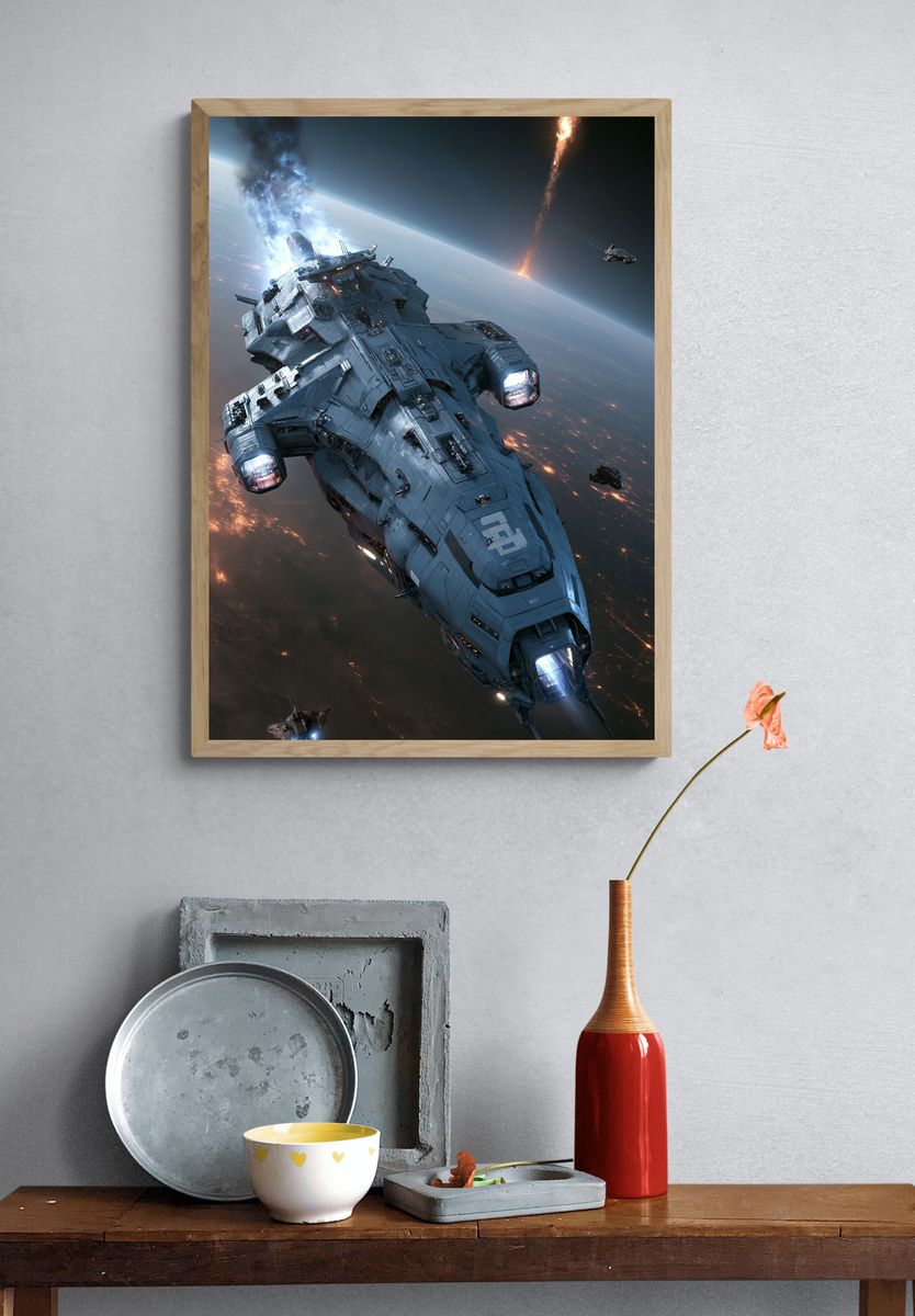 Sci-Fi Battle Cruiser Poster. — room view 3