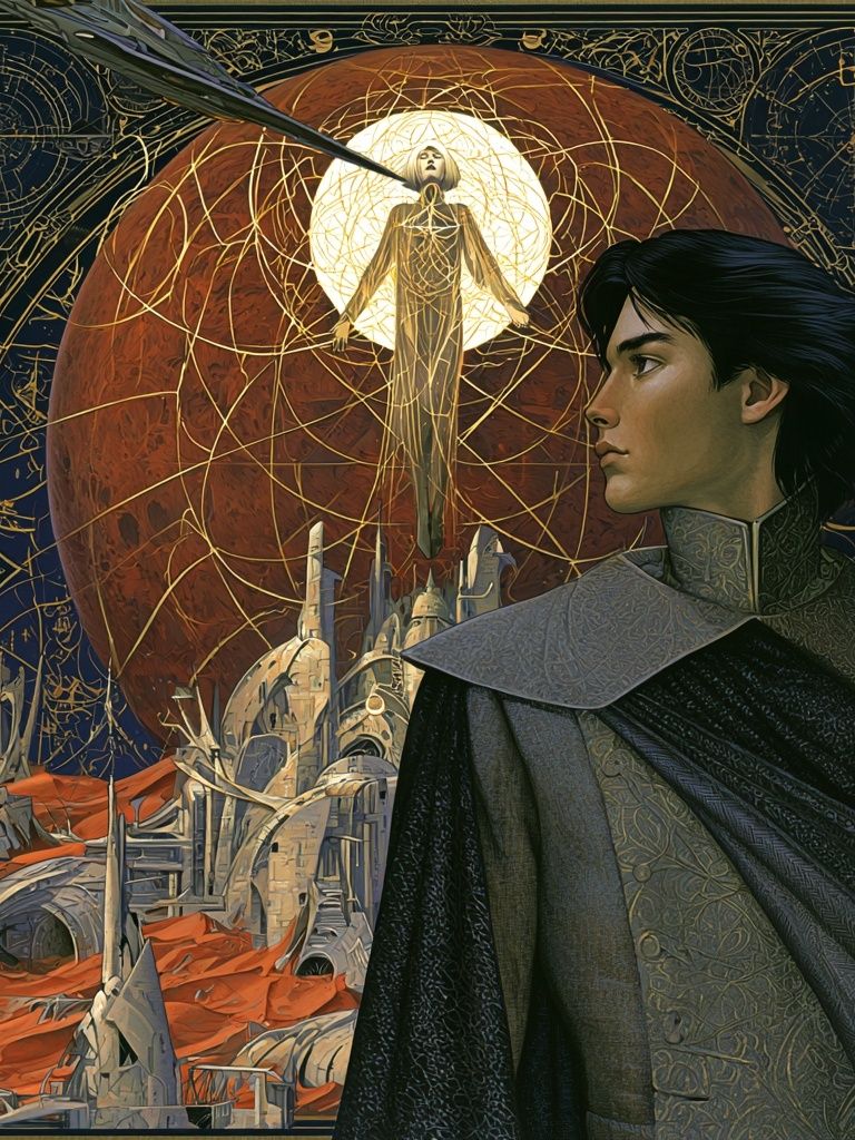 Celestial Sci-Fi Portrait Poster. poster detail