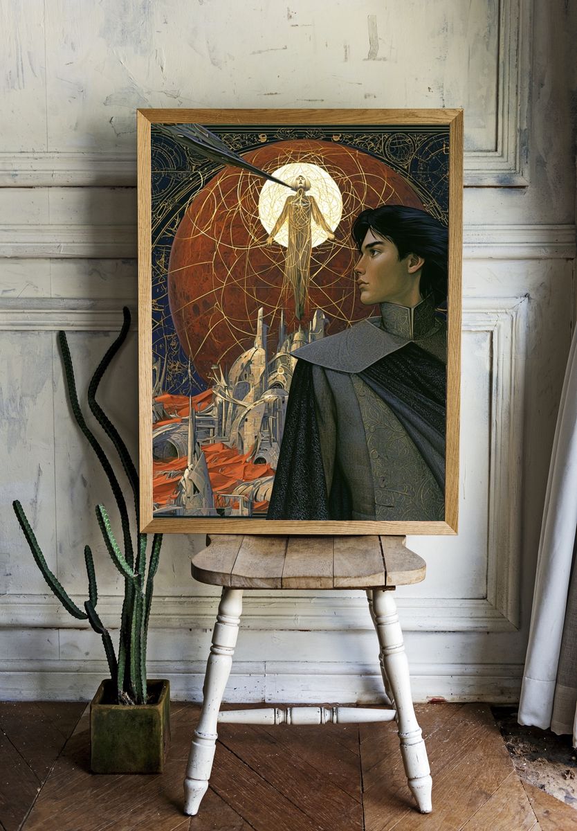 Celestial Sci-Fi Portrait Poster. — room view 1