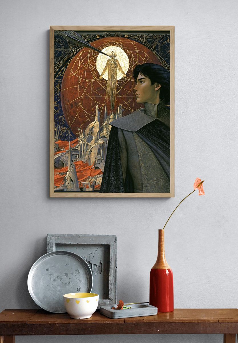 Celestial Sci-Fi Portrait Poster. — room view 3