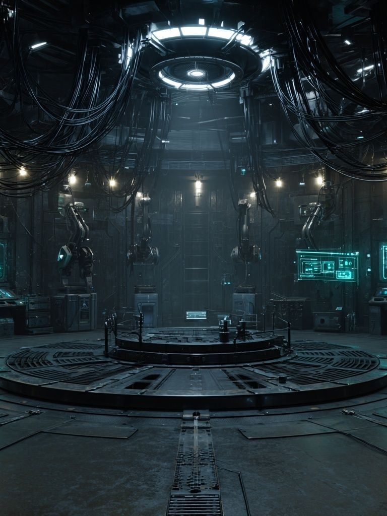 Cyberpunk Reactor Chamber Poster. poster — illustration art