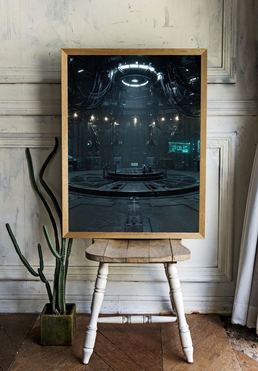 Cyberpunk Reactor Chamber Poster. — room view 1