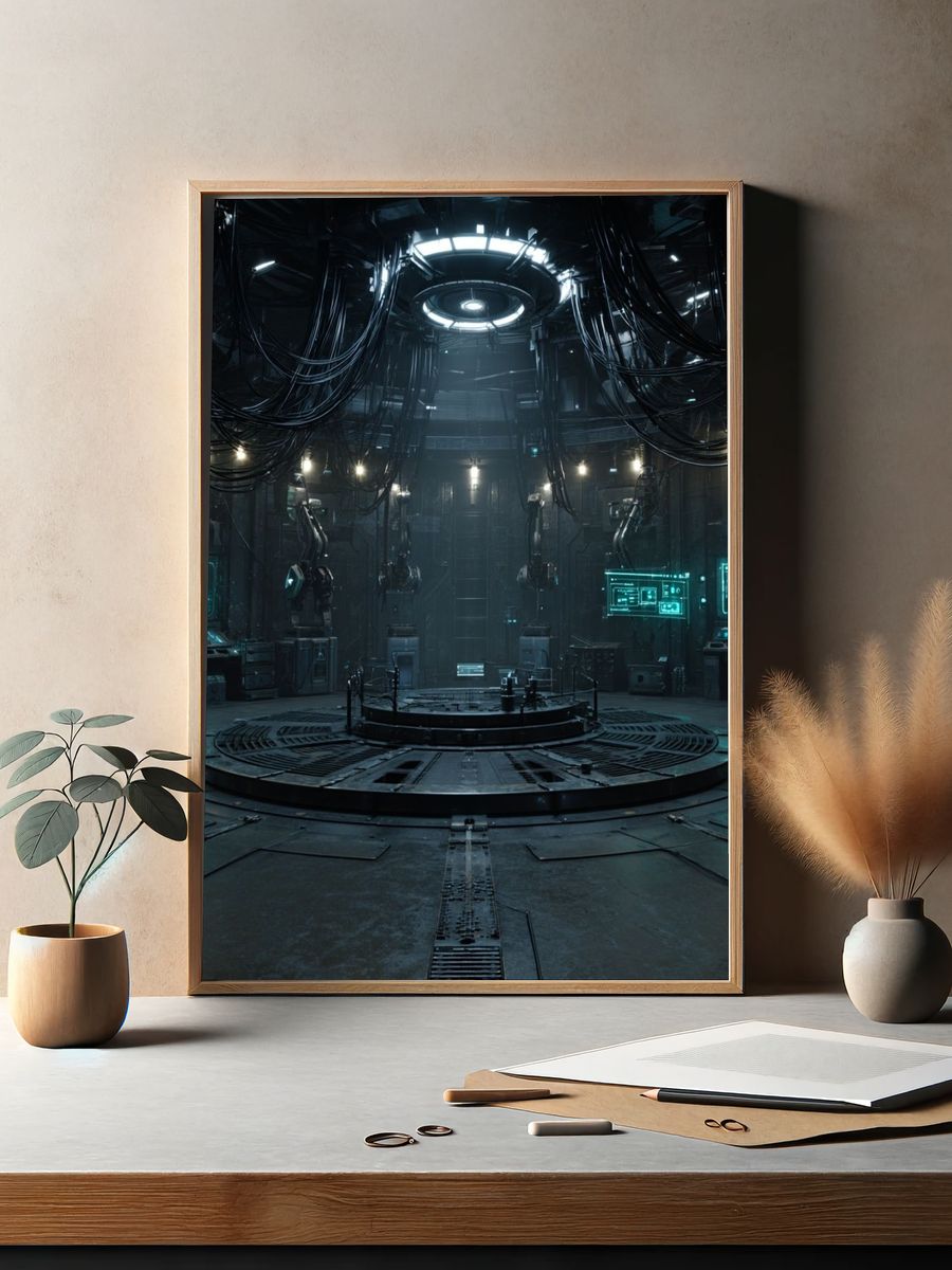 Cyberpunk Reactor Chamber Poster. — room view 2