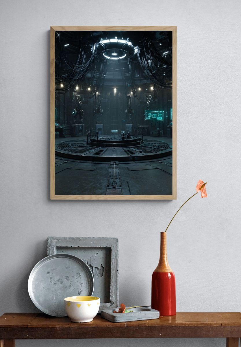 Cyberpunk Reactor Chamber Poster. — room view 3