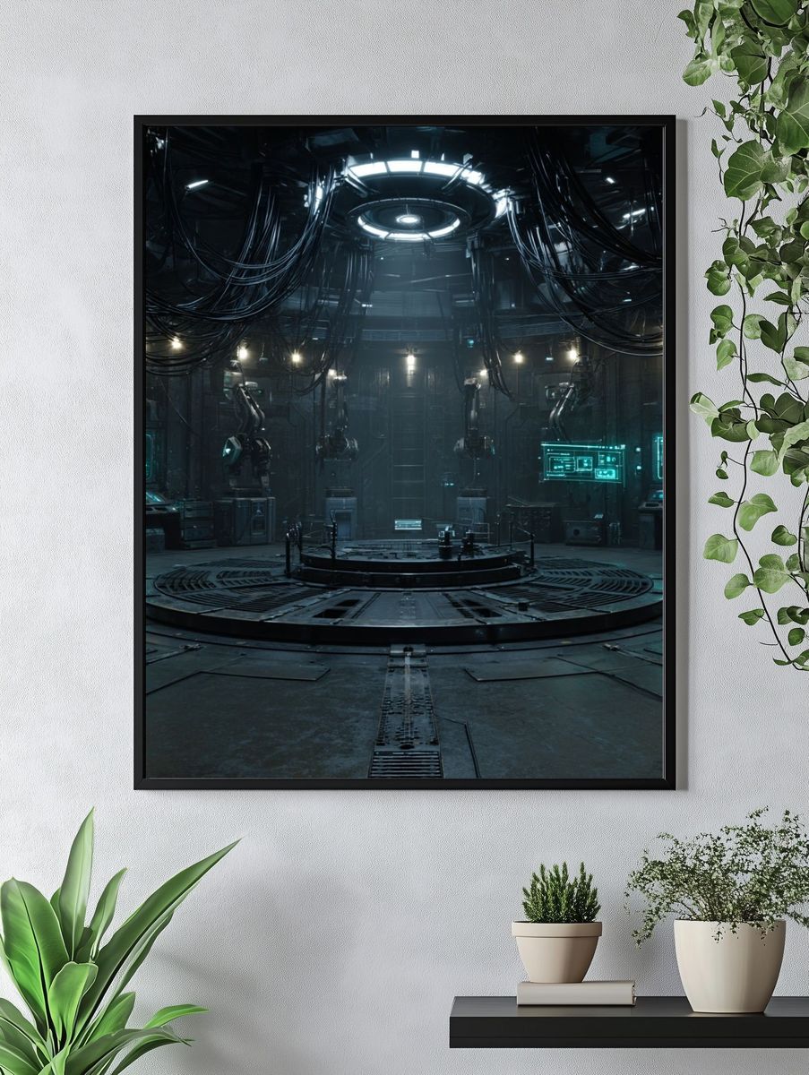 Cyberpunk Reactor Chamber Poster. — room view 4